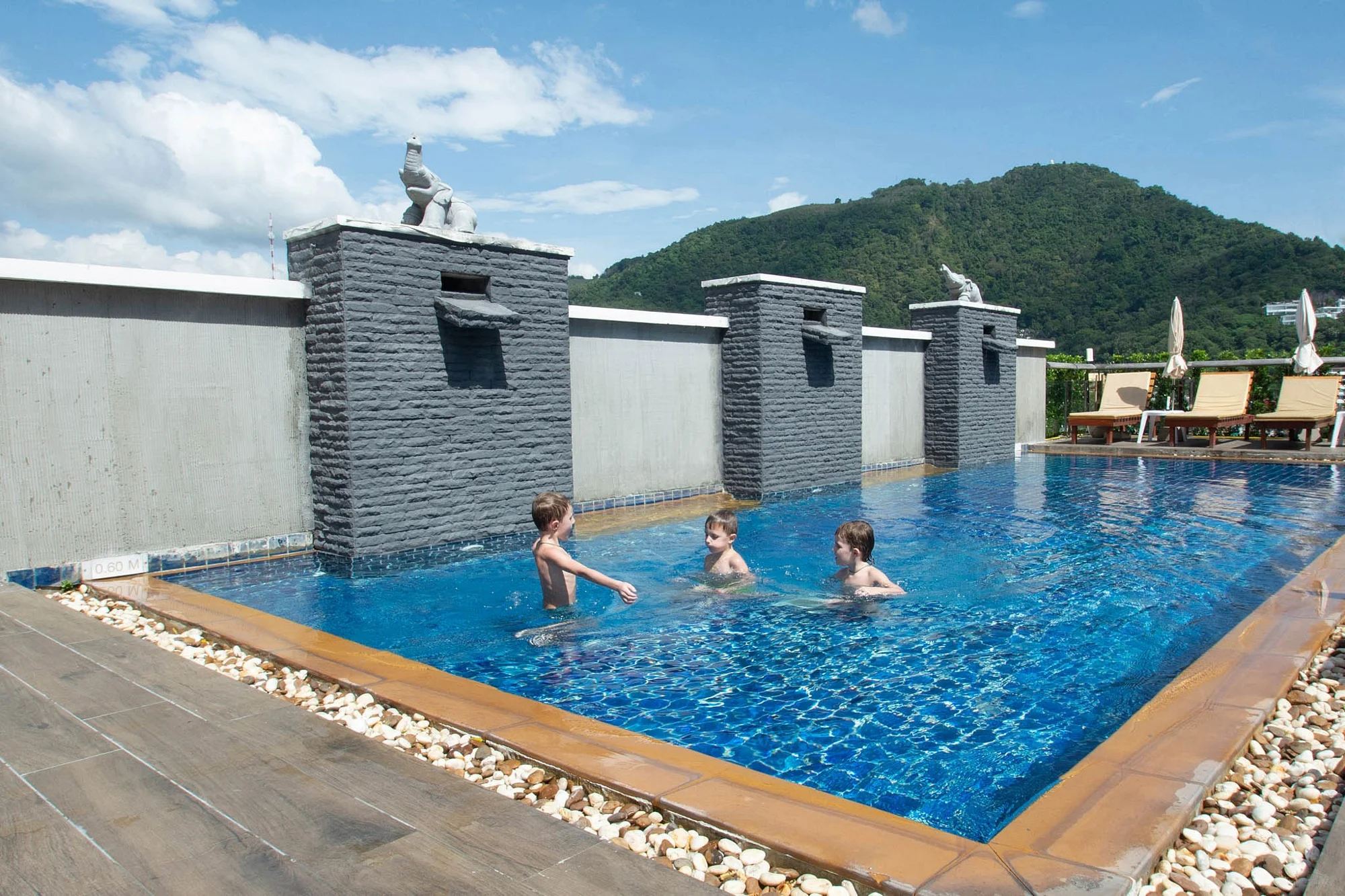 A sunny afternoon by the pool